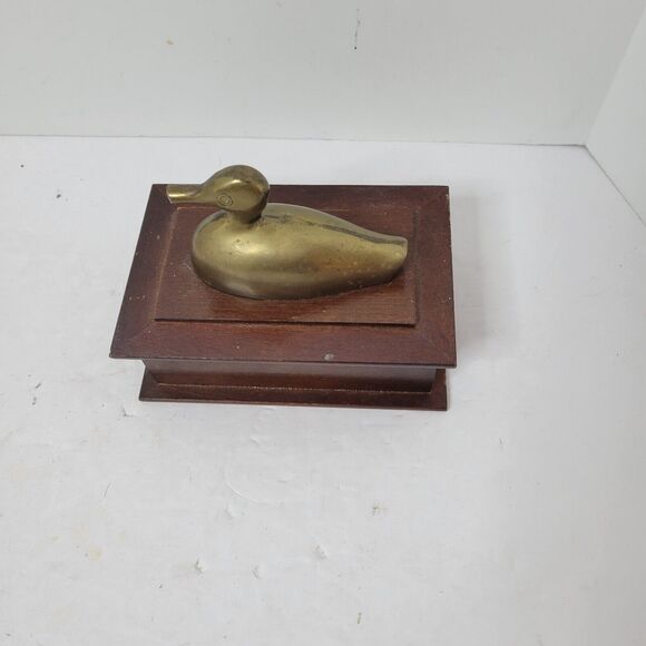 Vintage Brass and Wood Hand Crafted Box Made in Taiwan Rosential Netter - Picture 2 of 16
